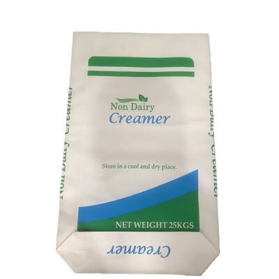 গুণ  Food-Grade Paper Open Mouth Bag with  Block Bottom for 25kg Non Dairy Creamer কারখানা