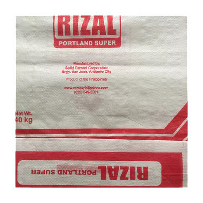 হট সেল 25 কেজি 40 কেজি 50 কেজি অ্যাড স্টার ব্যাগ পিপি ব্লক বটম ব্যাগ সিমেন্ট ভালভ ব্যাগ সিমেন্টের বস্তা