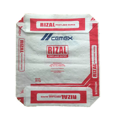 বোনা সিমেন্ট ব্যাগ 50KG 40KG 25KG কাস্টম পলিপ্রোপিলিন ব্যাগ ISO14001