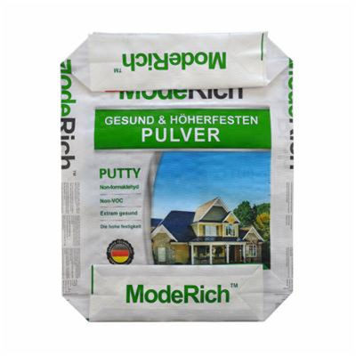 25KG 40KG 50KG PP সিমেন্ট ব্যাগ 70gsm - 100gsm ব্লক বটম অ্যাড স্টার ব্যাগ ISO14001