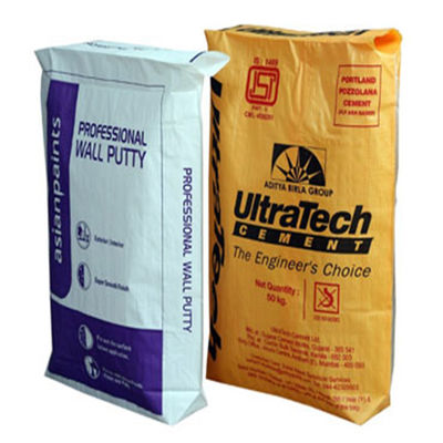 খালি সিমেন্ট প্যাকেজিং ব্যাগ 20KG 40KG 50KG PP ব্লক বটম ভালভ ব্যাগ