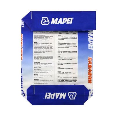 ব্লক বটম পিপি বোনা ভালভ ব্যাগ 20 কেজি 25 কেজি 40 কেজি 50 কেজি প্লাস্টিক সিমেন্ট ব্যাগ