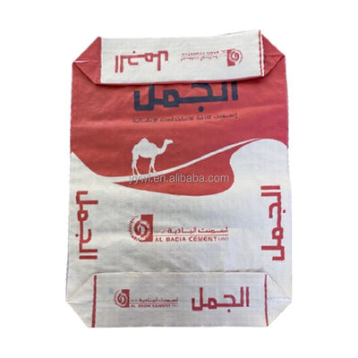 2 স্তর 90GSM কাগজ সিমেন্ট প্যাকেজিং ব্যাগ 50kg ব্লক নীচে কাস্টমাইজড