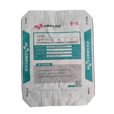 সিমেন্ট প্লাস্টিক পিপি বোনা ভালভ ব্যাগ 20gsm ভালভ ক্রাফট ব্রাউন সঙ্গে