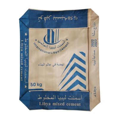 50x64x11cm 85GSM ((65GSM+20GSM) সিমেন্ট বিল্ডিং উপাদান পূরণের জন্য প্লাস্টিকের প্যাকেজিং ব্যাগ