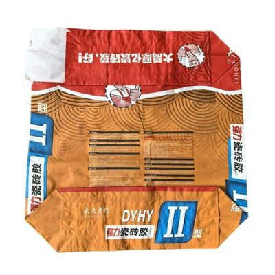 কাস্টম সারফেস প্রিন্টিং ২ প্লাই ৮০জিএসএম পেপার সিমেন্ট ব্যাগ ১ প্লাই ফিল্ম মাল্টি ওয়াল পেপার আর্দ্রতা নিরোধক ২০ কেজি টাইল আঠালো দীর্ঘস্থায়ী জন্য