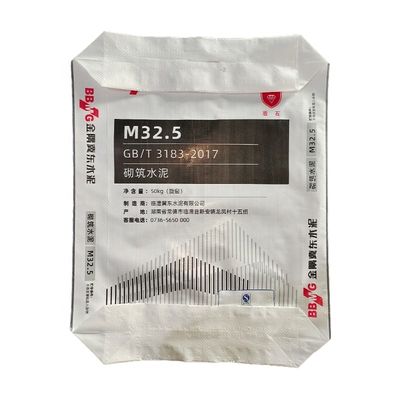 ভালভ সহ পিপি বোনা সিমেন্ট ব্যাগ 25 কেজি 50 কেজি আর্দ্রতা প্রতিরোধী