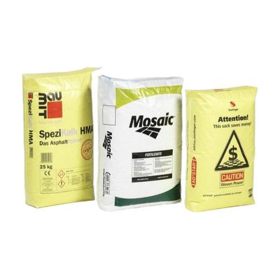 পিপি সিমেন্ট ব্যাগ ল্যামিনেটেড মাল্টি-কালার প্রিন্টিং আর্দ্রতা-প্রমাণ