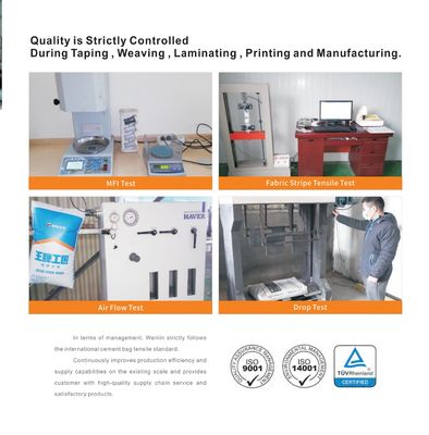 পিপি সিমেন্ট ভালভ ব্যাগ 50 কেজি আর্দ্রতা প্রতিরোধী আইএসও সার্টিফাইড