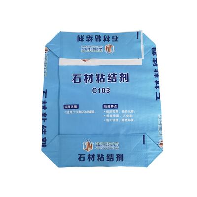 রঙিন BOPP মুদ্রণ পিপি বোনা ভালভ ব্যাগ 20kg 25kg সিমেন্ট এবং শুকনো মিশ্রণ আঠালো জন্য ক্ষমতা সঙ্গে