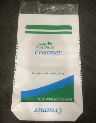 ২৫ কেজি নন-ডেইরি ক্রিমারের জন্য ব্লক বটম সহ ফুড-গ্রেড পেপার ওপেন মাউথ ব্যাগ